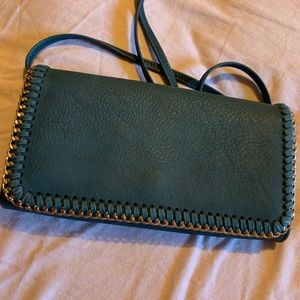 Blue Small Accordion Crossbody